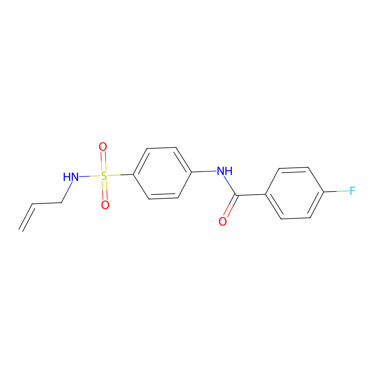 N-{4-[(allylamino)sulfonyl]phenyl}-4-fluorobenzamide molecular structure, CAS 819064-84-1