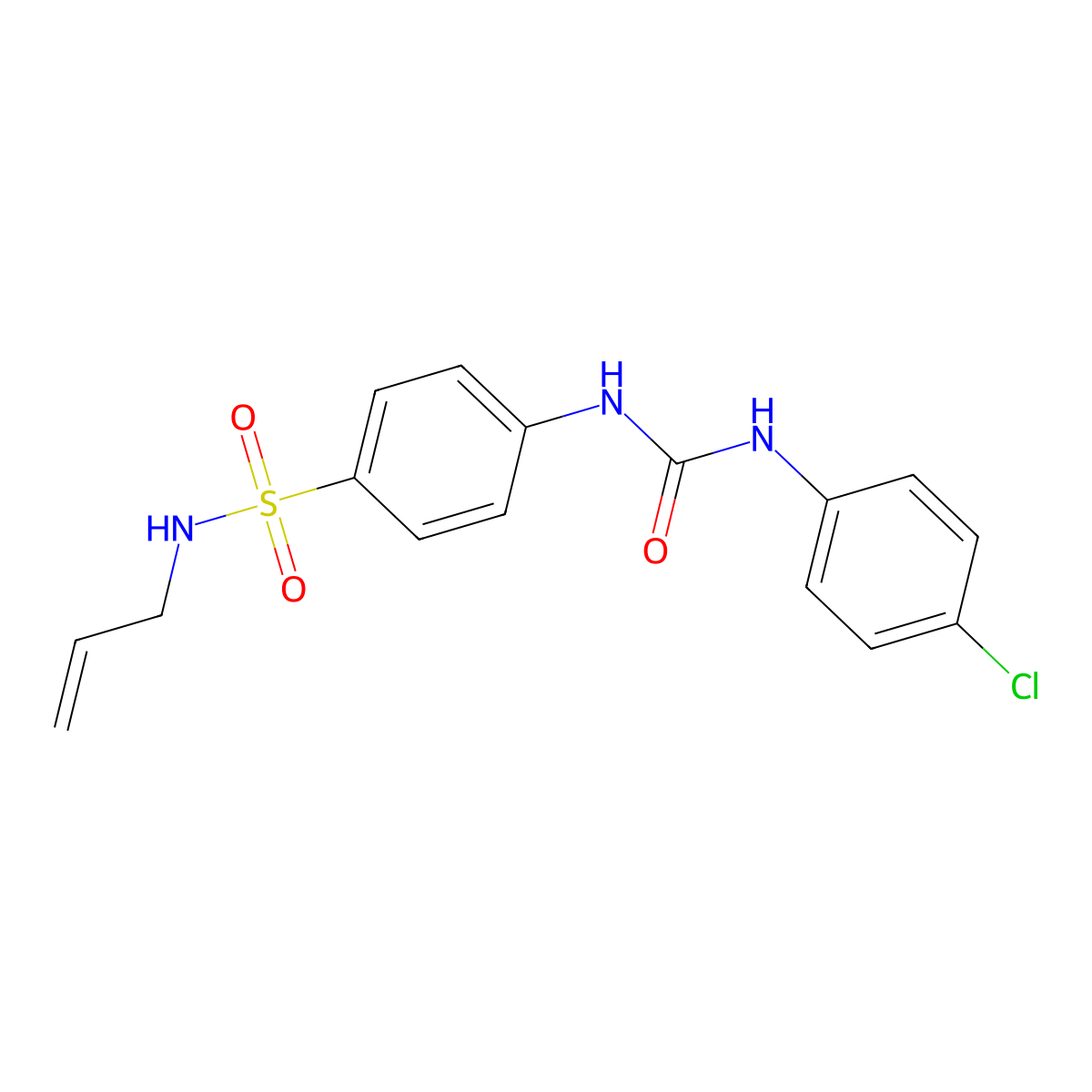 1-(4-Chlorophenyl)-3-[4-(prop-2-enylsulfamoyl)phenyl]urea molecular structure, CAS 819064-91-0