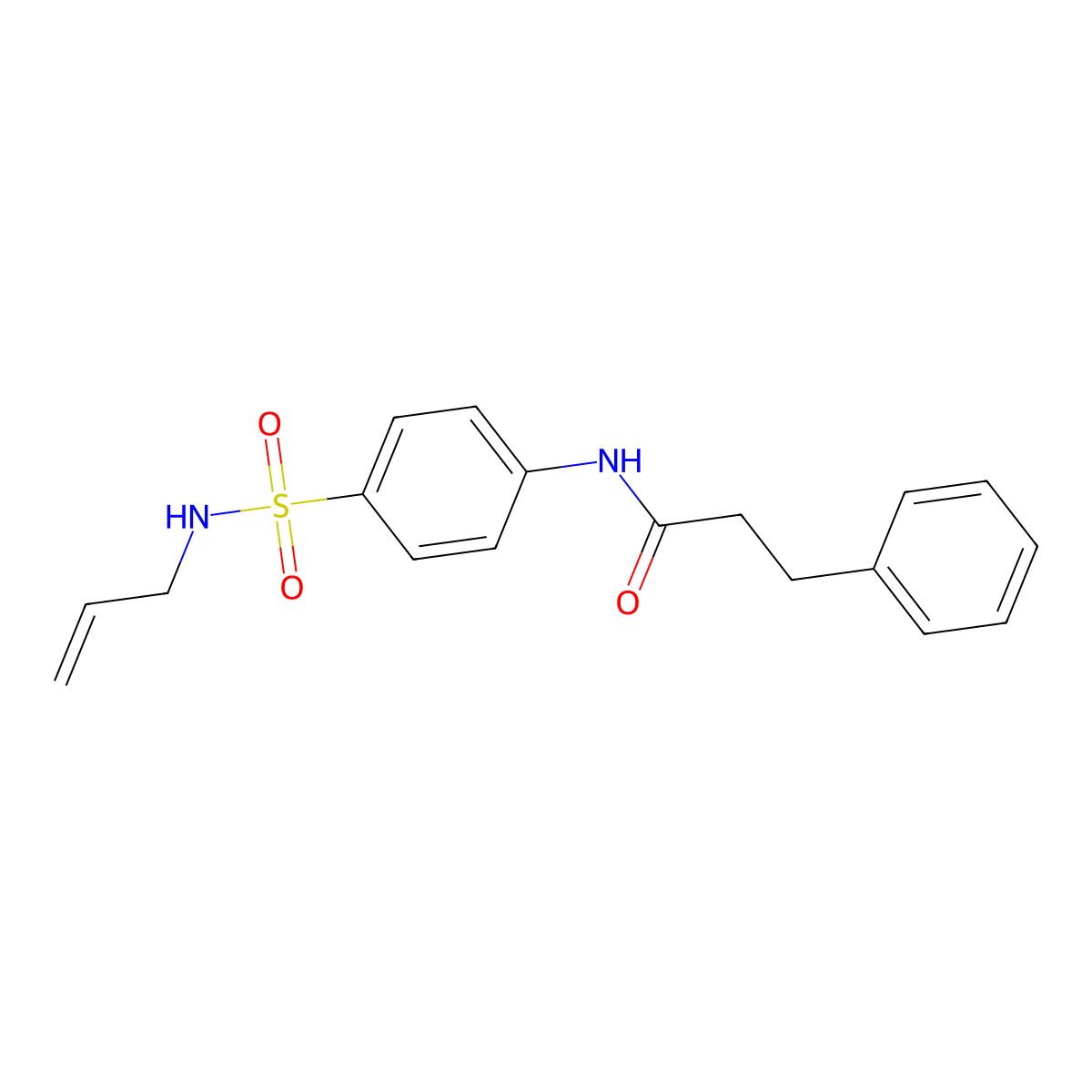 N-{4-[(allylamino)sulfonyl]phenyl}-3-phenylpropanamide molecular structure, CAS 819064-94-3