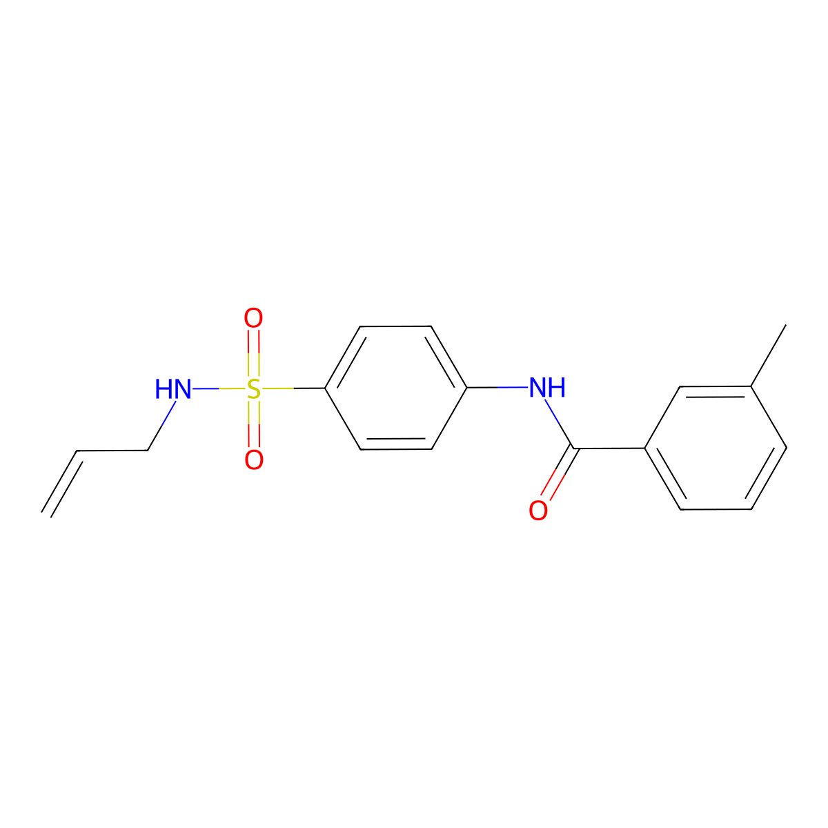 N-{4-[(allylamino)sulfonyl]phenyl}-3-methylbenzamide molecular structure, CAS 819064-95-4