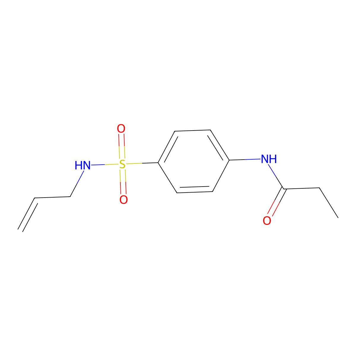 N-[4-(prop-2-enylsulfamoyl)phenyl]propanamide molecular structure, CAS 819064-99-8