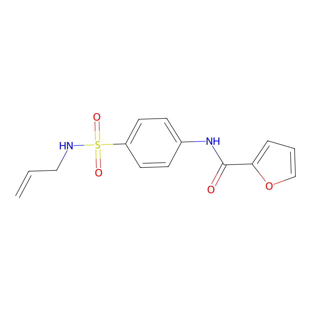 N-[4-(prop-2-enylsulfamoyl)phenyl]furan-2-carboxamide molecular structure, CAS 819065-05-9