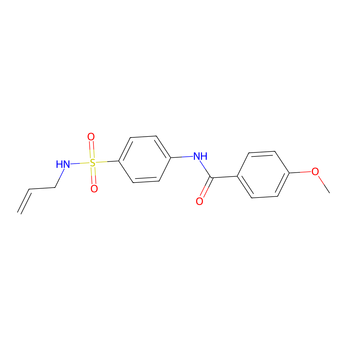 N-{4-[(allylamino)sulfonyl]phenyl}-4-methoxybenzamide molecular structure, CAS 819065-07-1