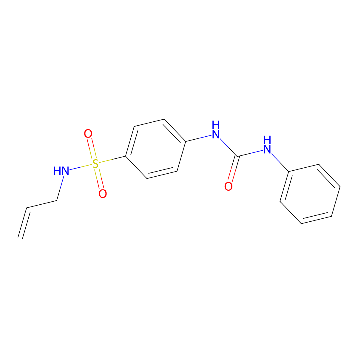 1-Phenyl-3-[4-(prop-2-enylsulfamoyl)phenyl]urea molecular structure, CAS 819065-09-3