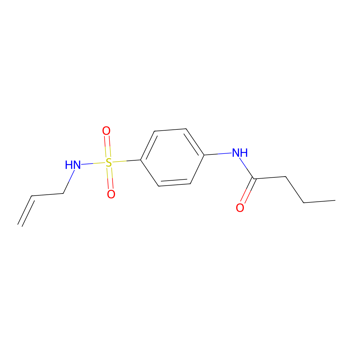 N-[4-(prop-2-enylsulfamoyl)phenyl]butanamide molecular structure, CAS 819065-17-3