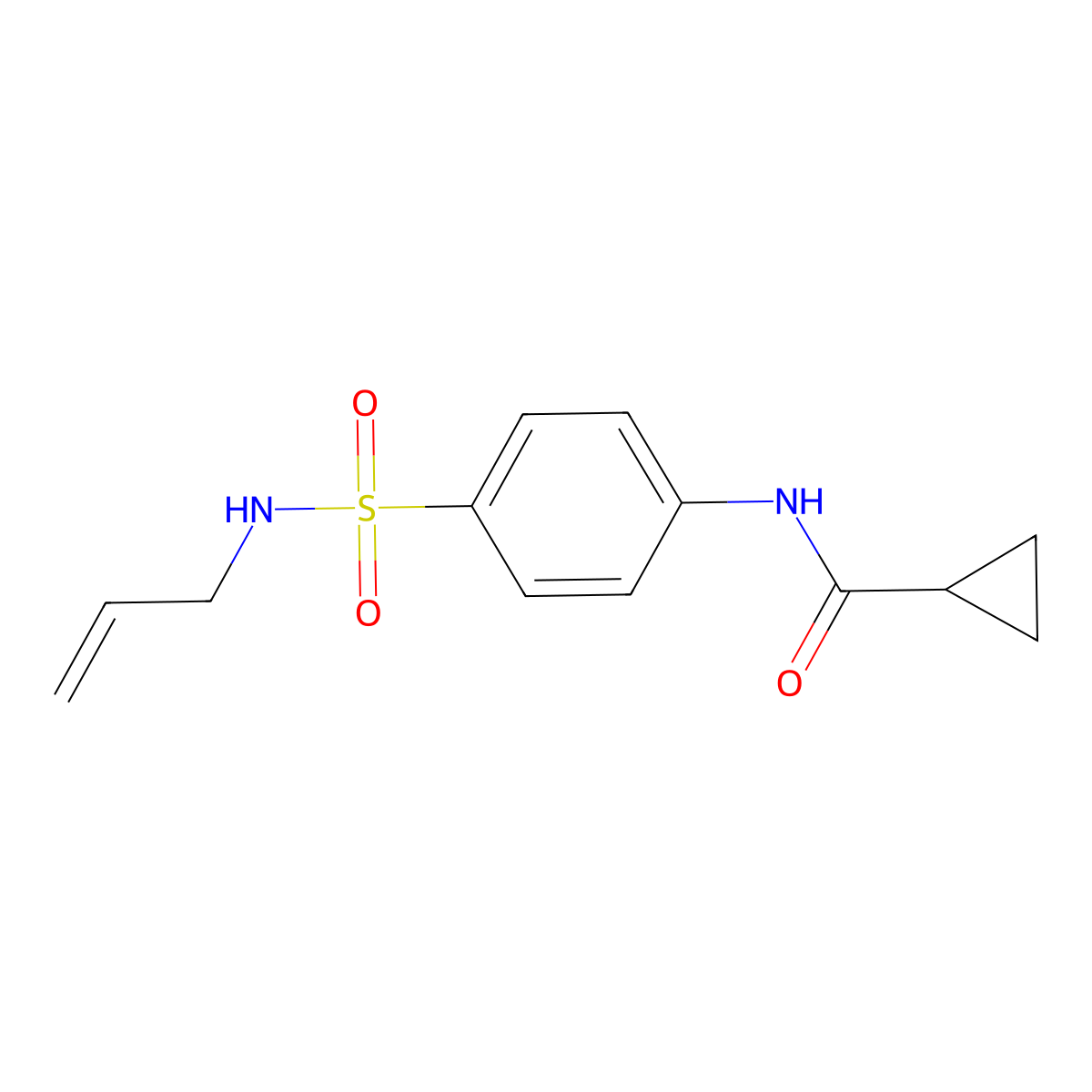 N-[4-(prop-2-enylsulfamoyl)phenyl]cyclopropanecarboxamide molecular structure, CAS 819065-28-6