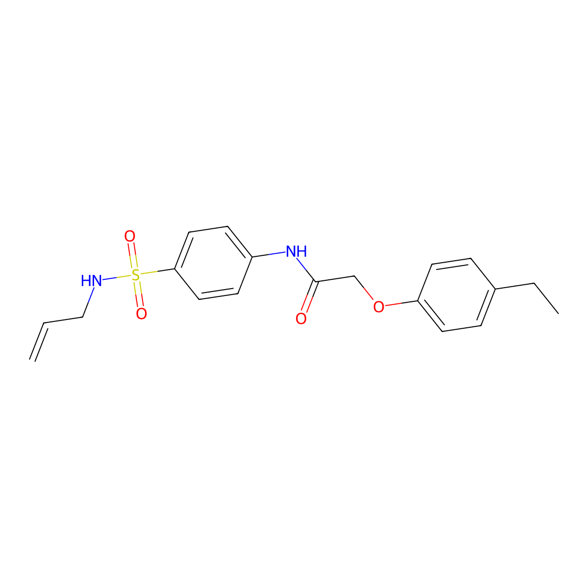 N-{4-[(allylamino)sulfonyl]phenyl}-2-(4-ethylphenoxy)acetamide molecular structure, CAS 819065-43-5