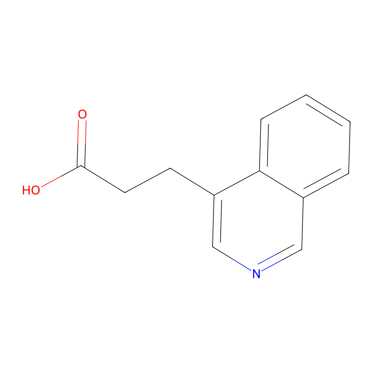 3-(Isoquinolin-4-yl)propanoic acid molecular structure, CAS 819066-35-8