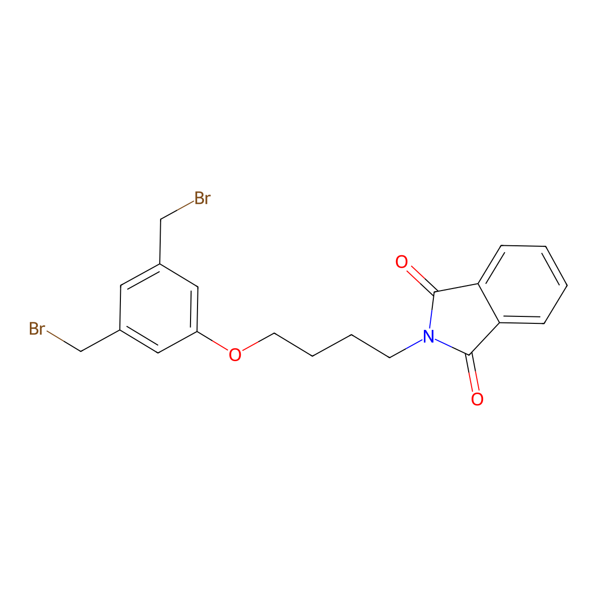 2-(4-(3,5-Bis(bromomethyl)phenoxy)butyl)isoindoline-1,3-dione molecular structure, CAS 819066-96-1