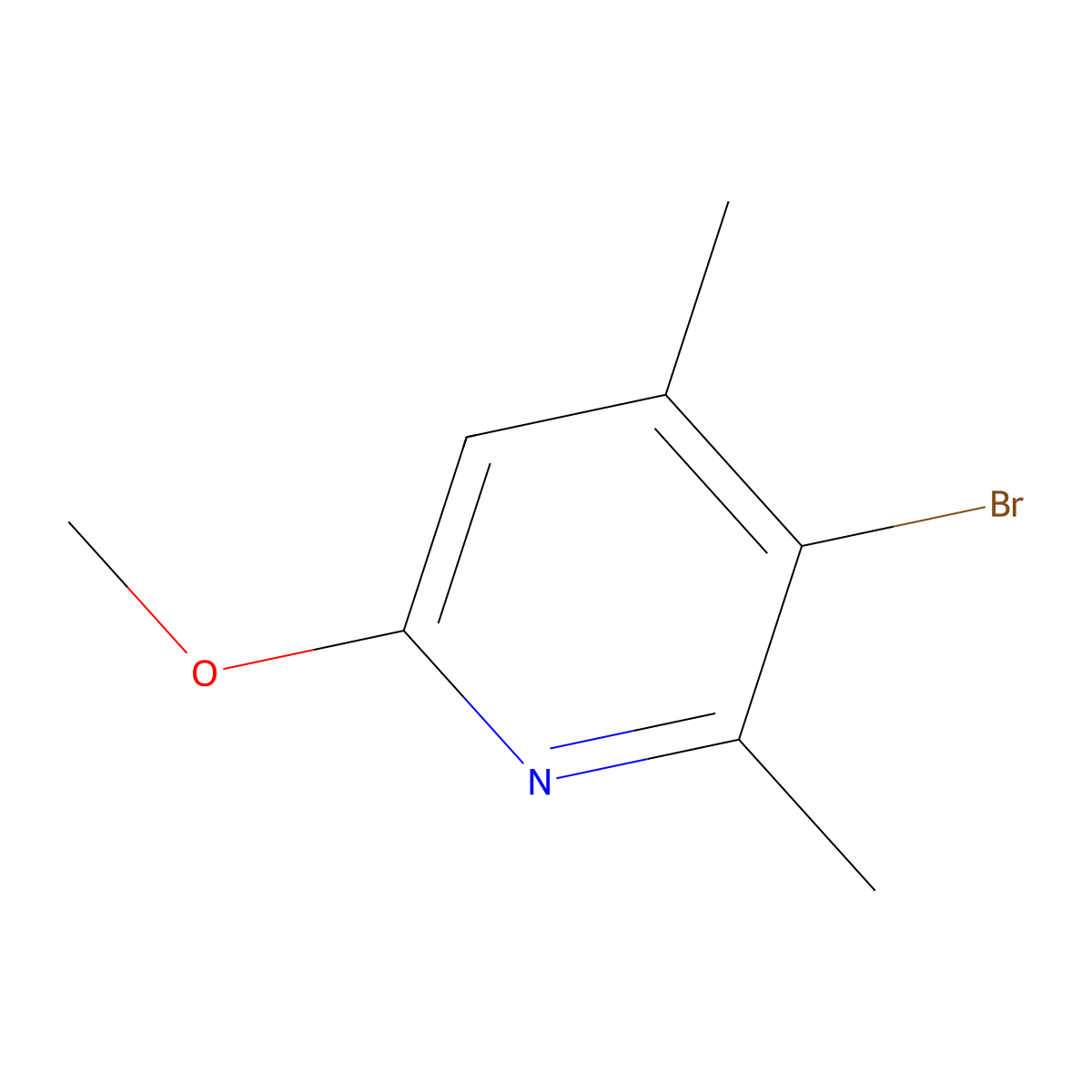 3-Bromo-6-methoxy-2,4-dimethylpyridine molecular structure, CAS 819069-57-3