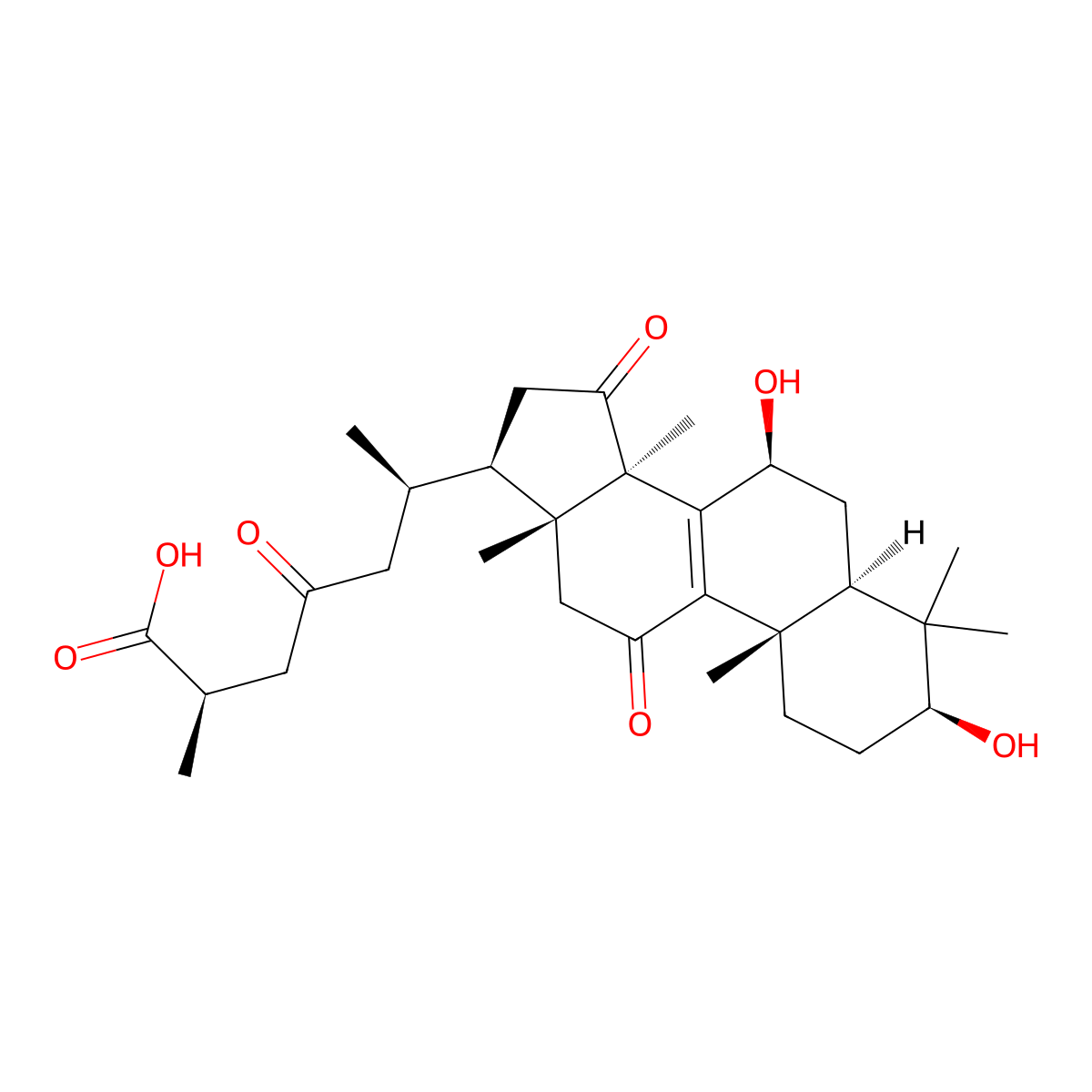 Ganoderic Acid B molecular structure, CAS 81907-61-1