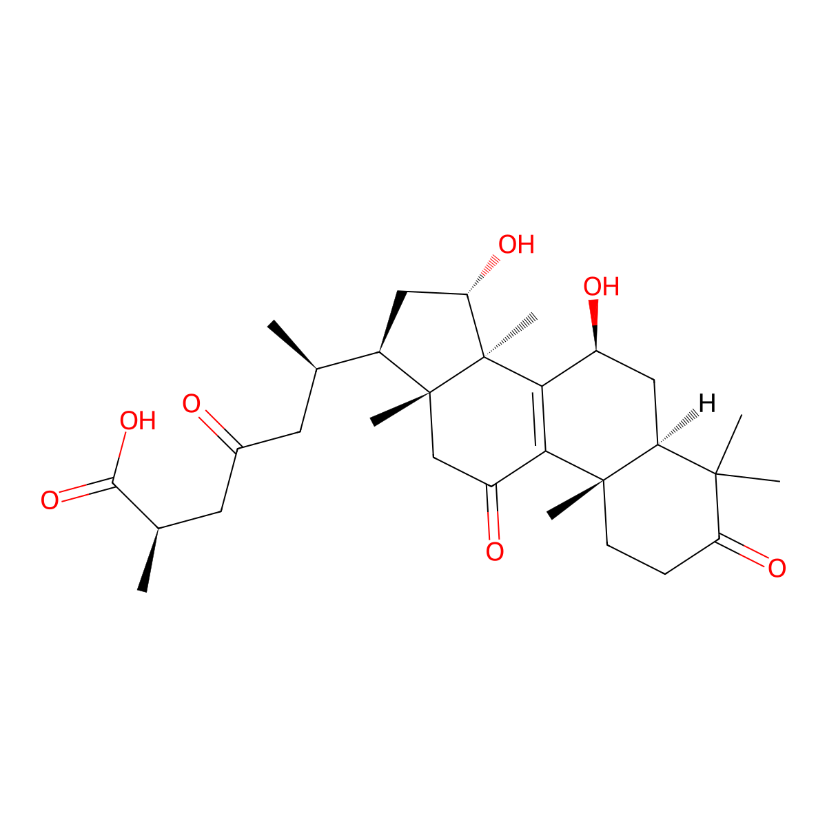 Ganoderic Acid A molecular structure, CAS 81907-62-2