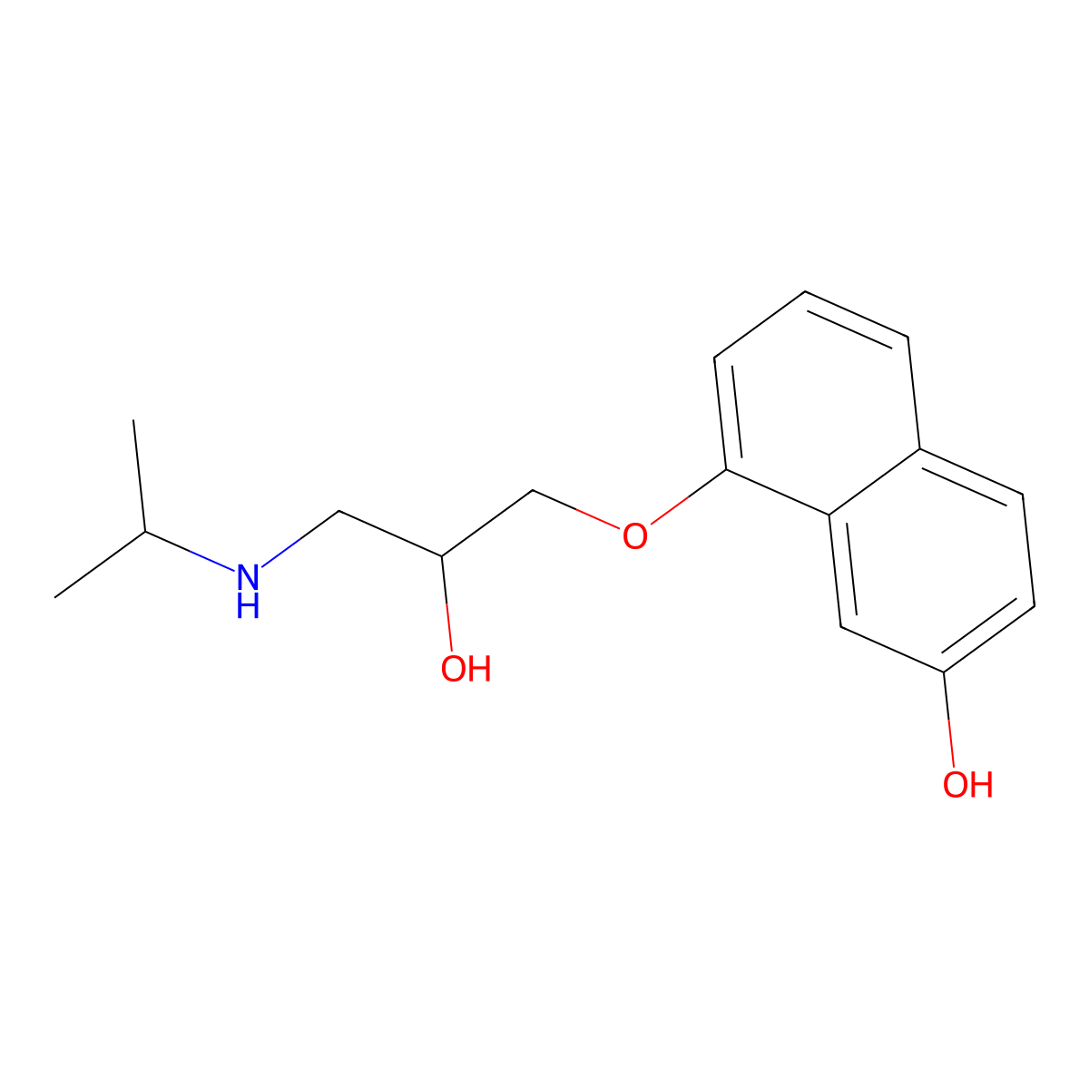 rac 7-Hydroxy Propranolol molecular structure, CAS 81907-81-5