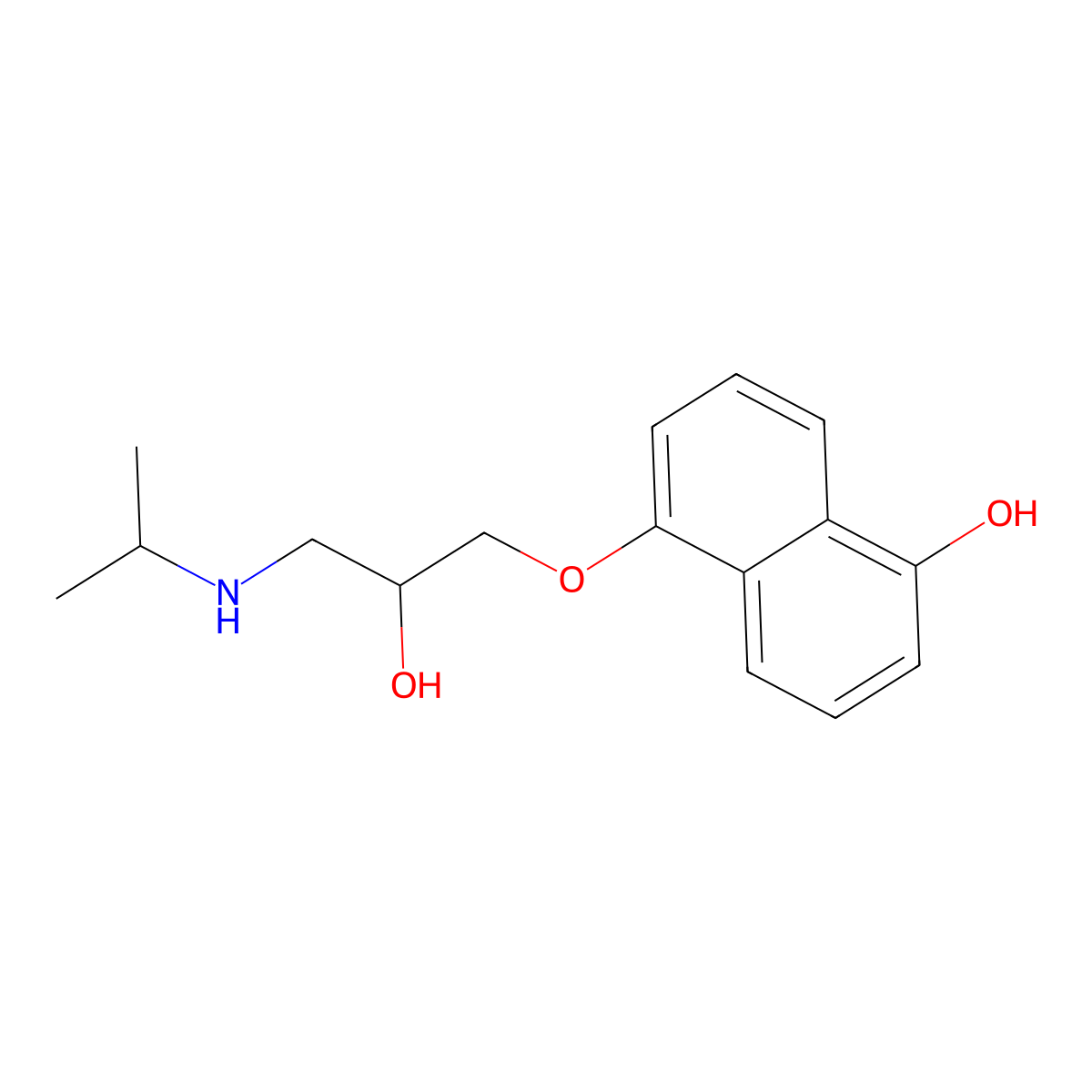 5'-Hydroxypropranolol molecular structure, CAS 81907-82-6