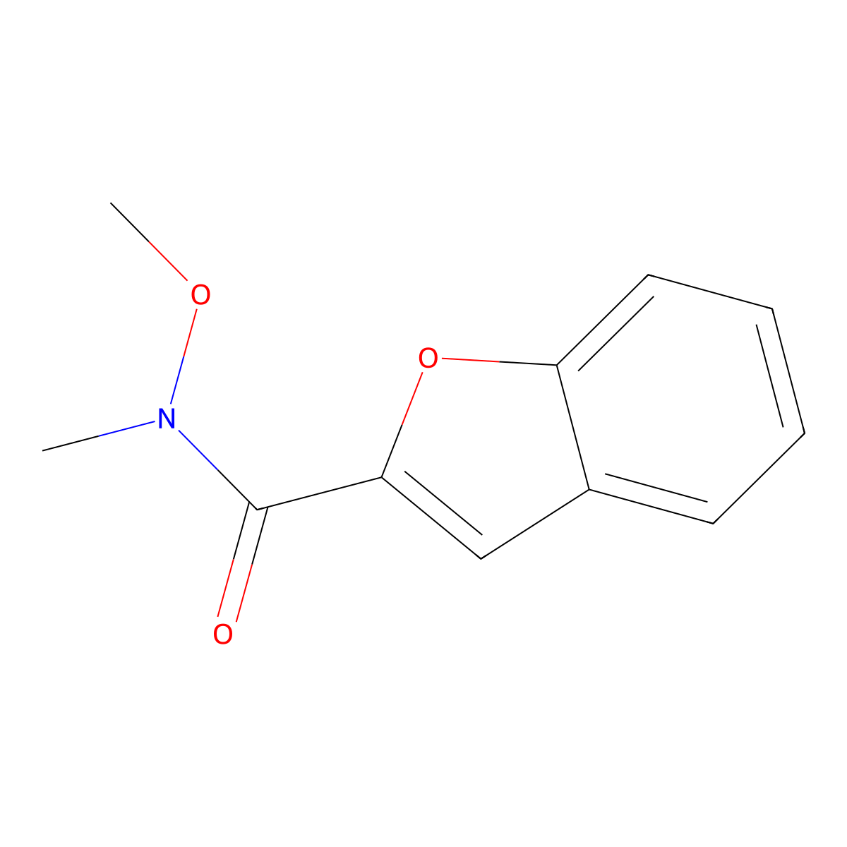 N-Methoxy-N-methyl-1-benzofuran-2-carboxamide molecular structure, CAS 819073-54-6
