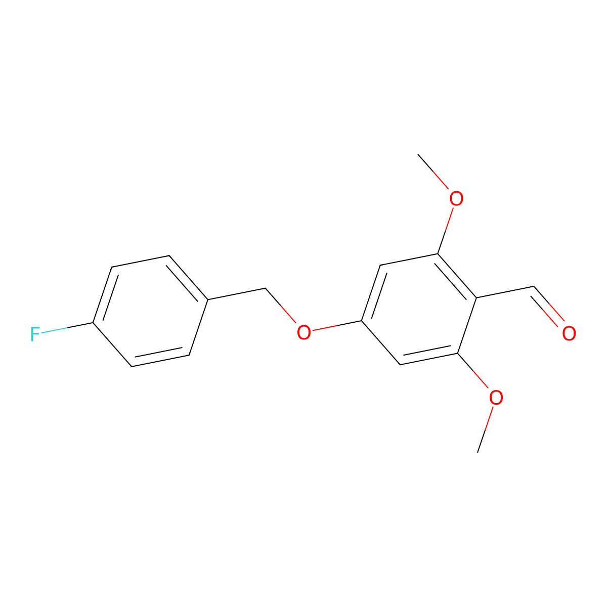 4-[(4-Fluorophenyl)methoxy]-2,6-dimethoxybenzaldehyde molecular structure, CAS 819076-54-5