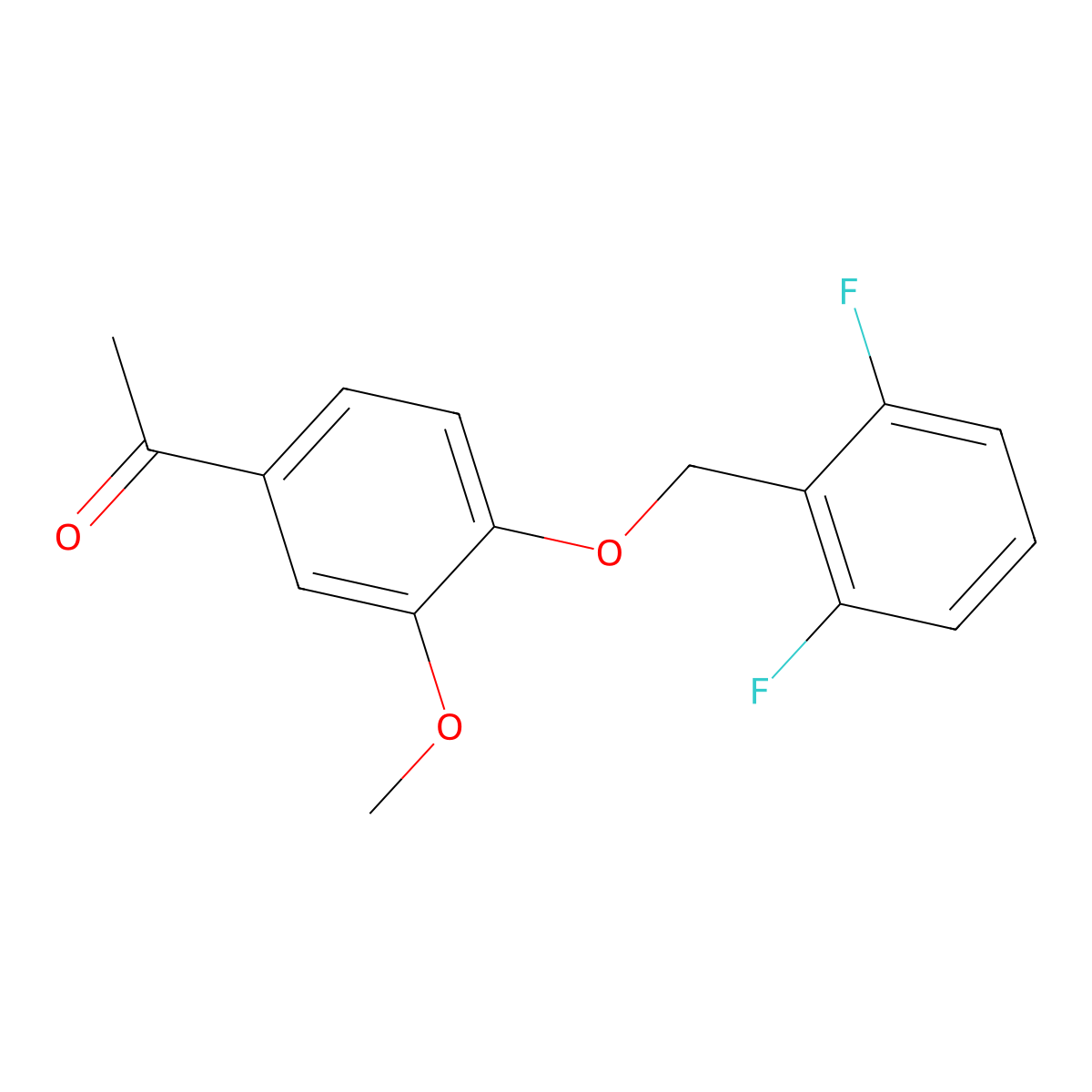 1-{4-[(2,6-Difluorophenyl)methoxy]-3-methoxyphenyl}ethan-1-one molecular structure, CAS 819076-85-2
