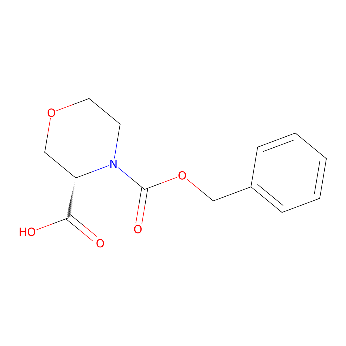 (S)-4-Cbz-Morpholine-3-carboxylic acid molecular structure, CAS 819078-65-4