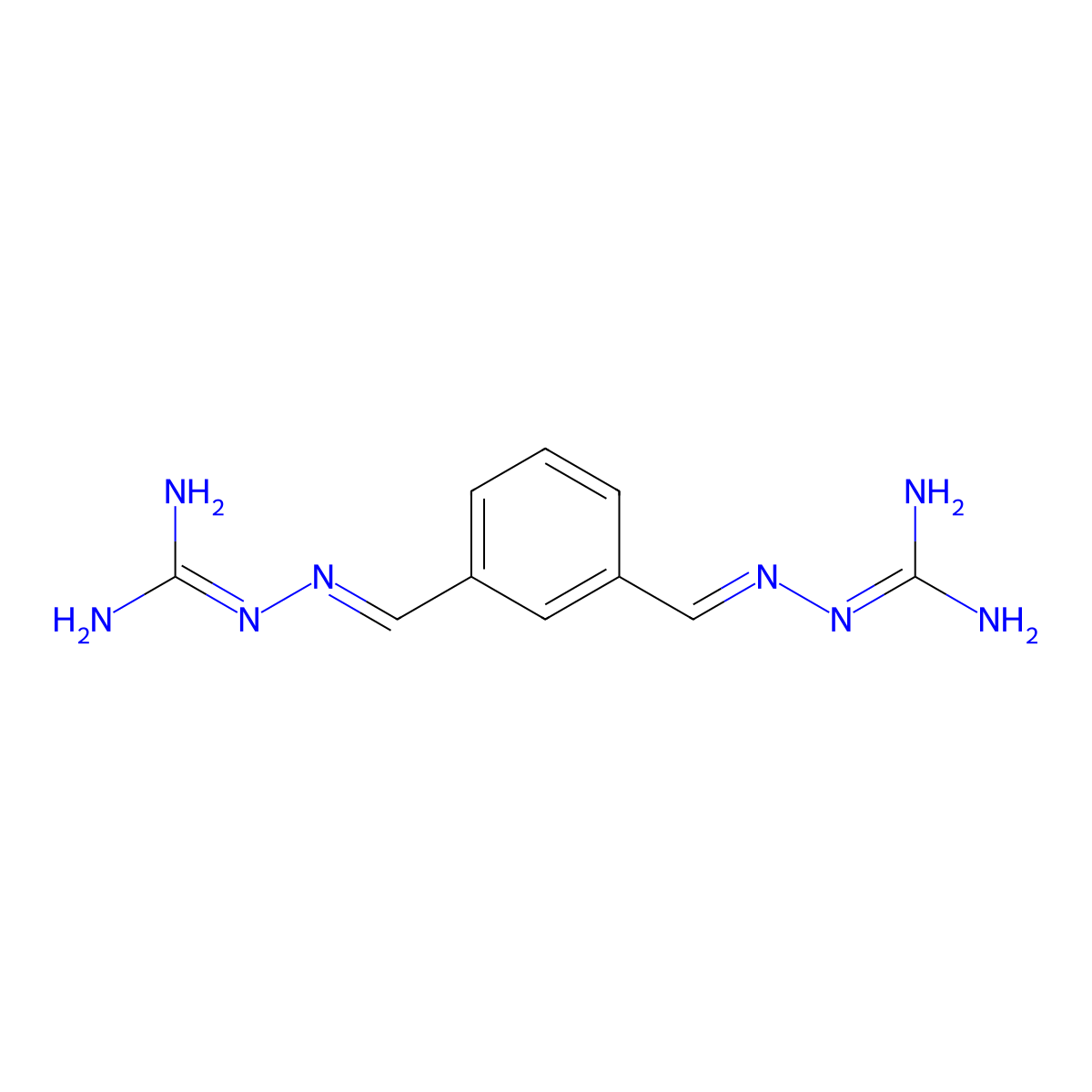 2,2'-(1,3-Phenylenebis(methaneylylidene))bis(hydrazine-1-carboximidamide) molecular structure, CAS 81913-34-0