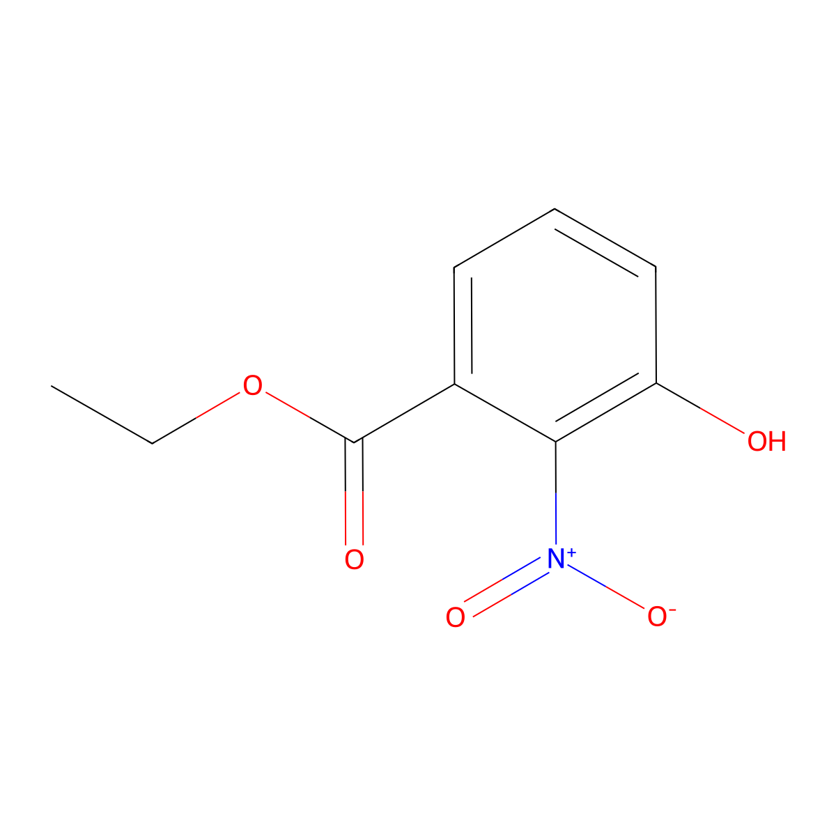 Ethyl 3-hydroxy-2-nitrobenzoate molecular structure, CAS 81914-58-1