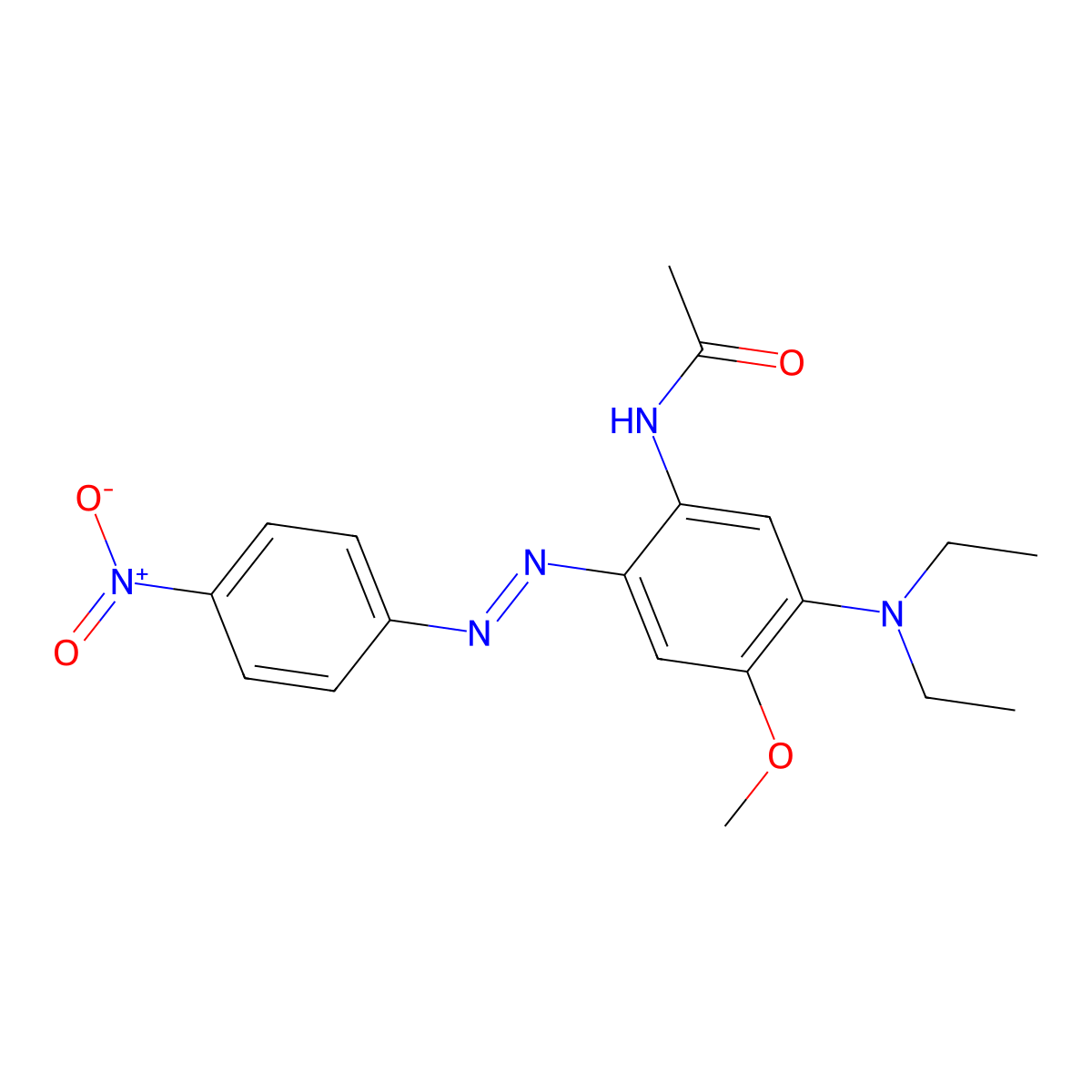 N-(5-(Diethylamino)-4-methoxy-2-((4-nitrophenyl)azo)phenyl)acetamide molecular structure, CAS 81924-79-0