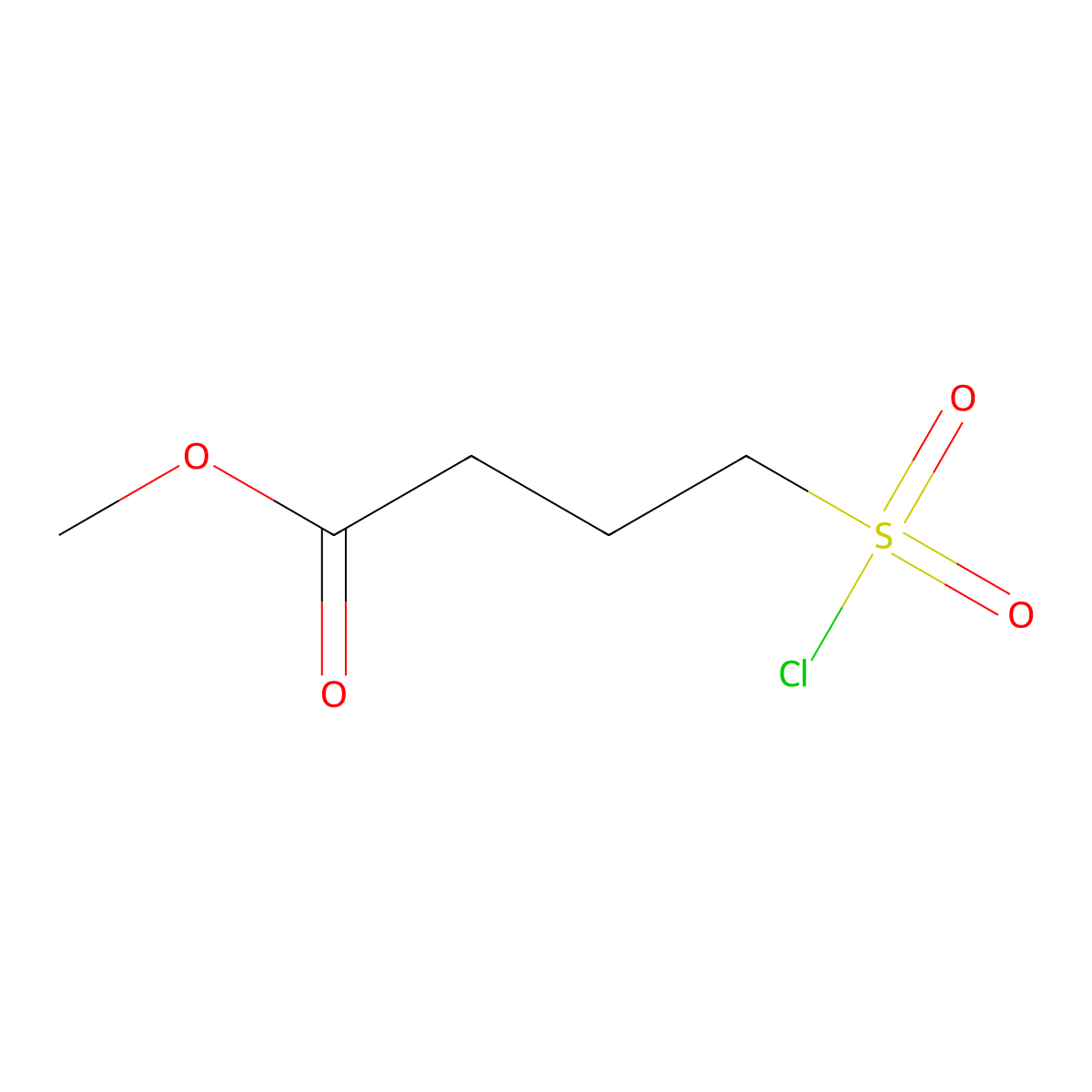 Methyl 4-(chlorosulfonyl)butanoate molecular structure, CAS 81926-28-5