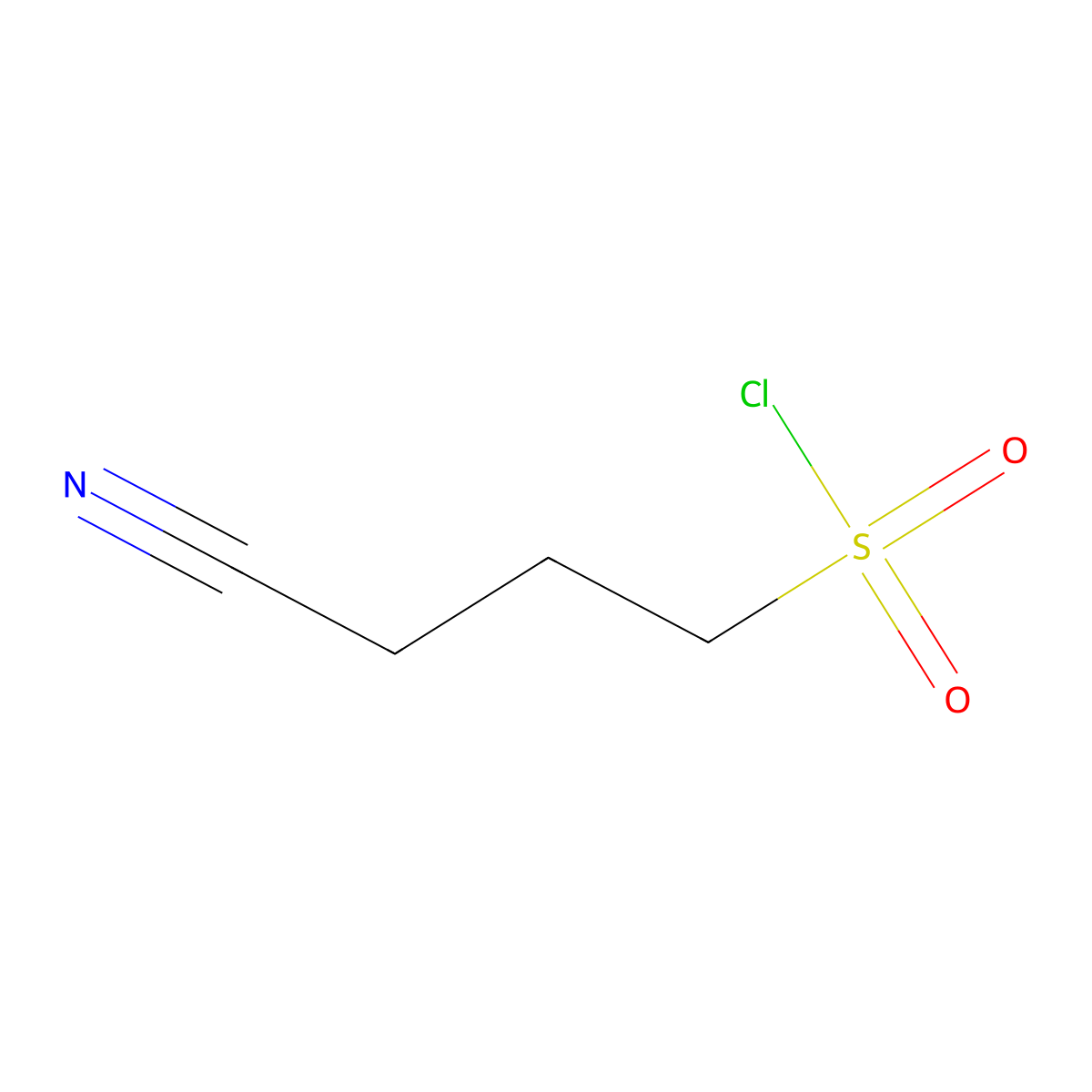 3-Cyano-1-propanesulfonyl chloride molecular structure, CAS 81926-29-6
