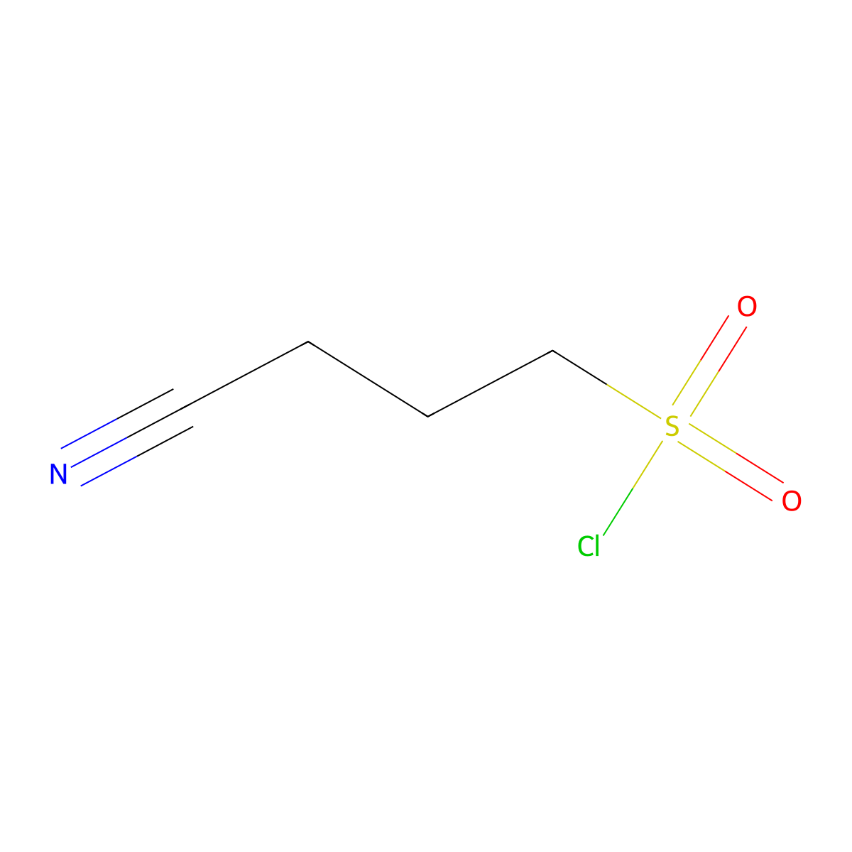 3-Cyano-1-propanesulfonyl chloride molecular structure, CAS 81926-29-6
