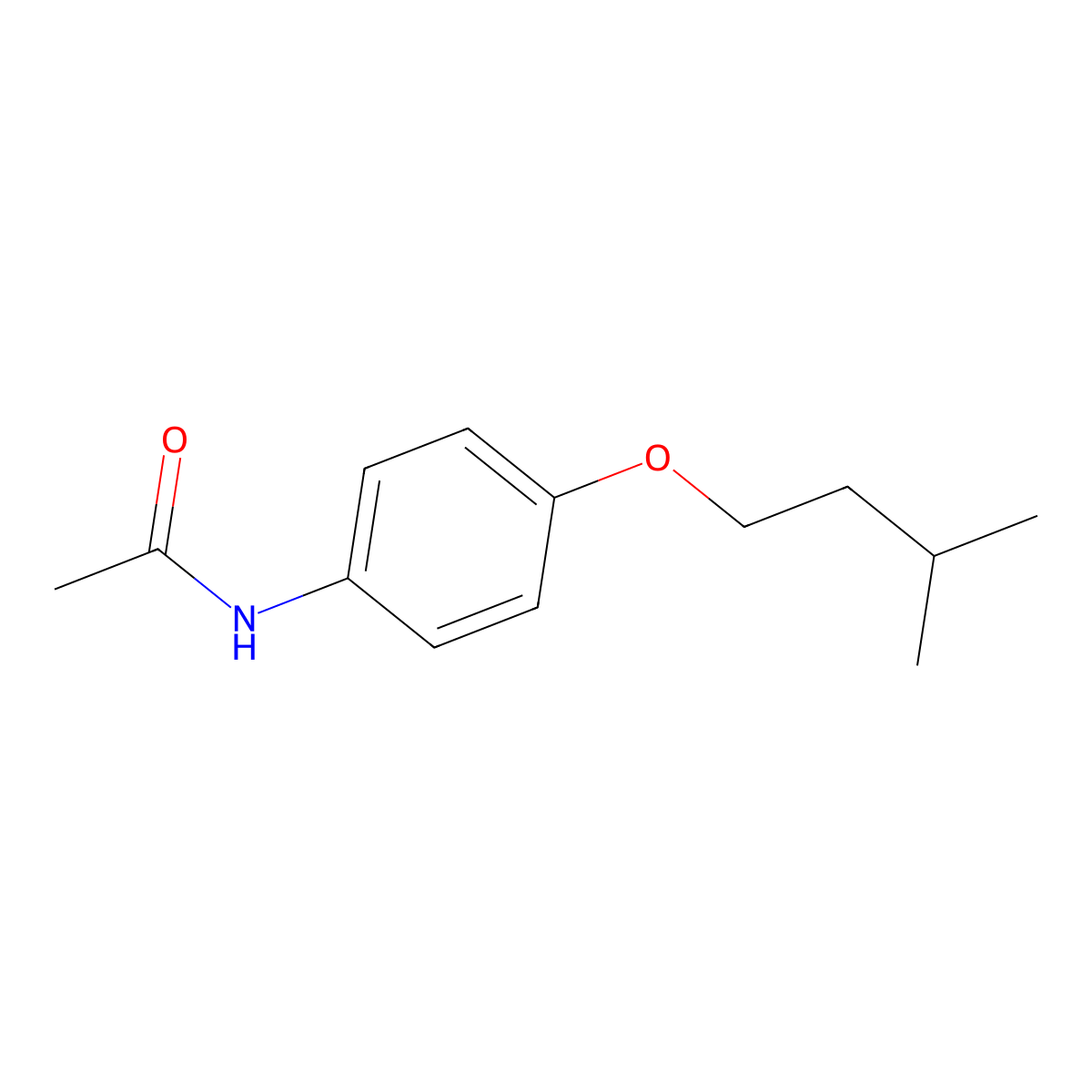 N-[4-(3-methylbutoxy)phenyl]acetamide molecular structure, CAS 81928-78-1