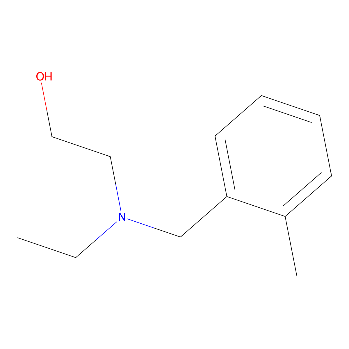 2-[Ethyl-(2-methyl-benzyl)-amino]-ethanol molecular structure, CAS 81928-93-0