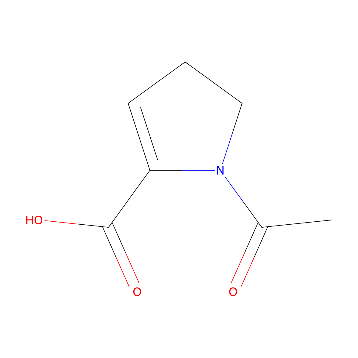 1-Acetyl-4,5-dihydro-1H-pyrrole-2-carboxylic acid molecular structure, CAS 81929-30-8