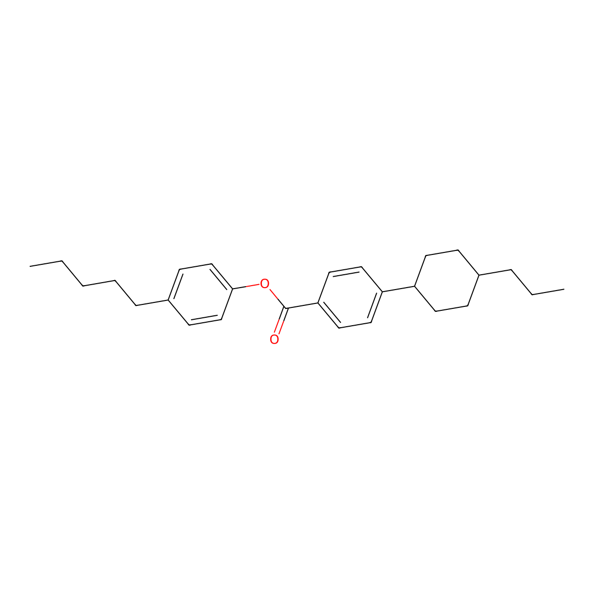 4-(4-trans-Propylcyclohexyl)-benzoesaure-(4-pentylphenyl)est er molecular structure, CAS 81929-40-0