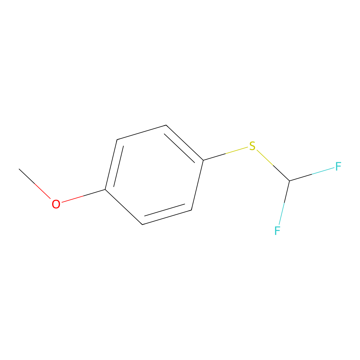 1-[(Difluoromethyl)sulfanyl]-4-methoxybenzene molecular structure, CAS 81931-98-8