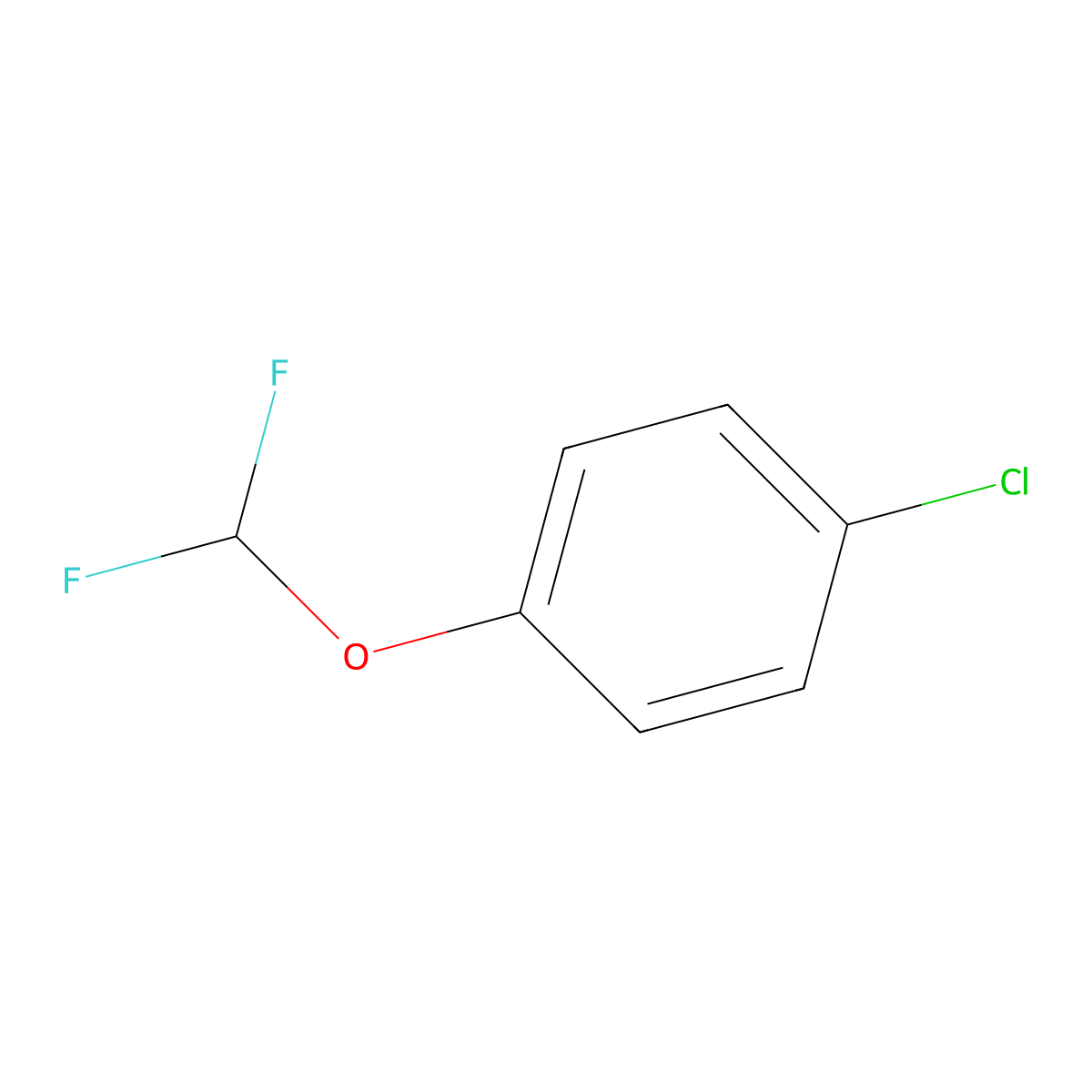 1-Chloro-4-(difluoromethoxy)benzene molecular structure, CAS 81932-03-8