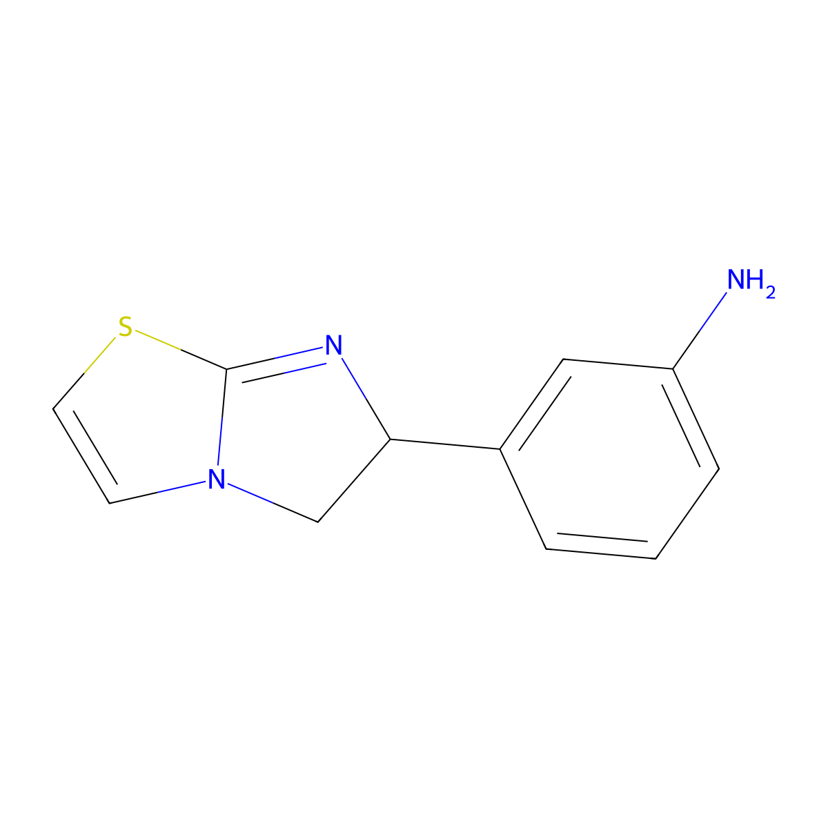 3-(5,6-Dihydroimidazo[2,1-b]thiazol-6-yl)aniline molecular structure, CAS 81934-12-5