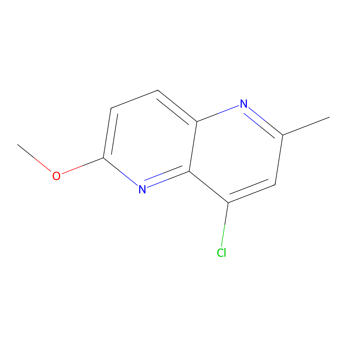 4-Chloro-6-methoxy-2-methyl-1,5-naphthyridine molecular structure, CAS 81935-22-0