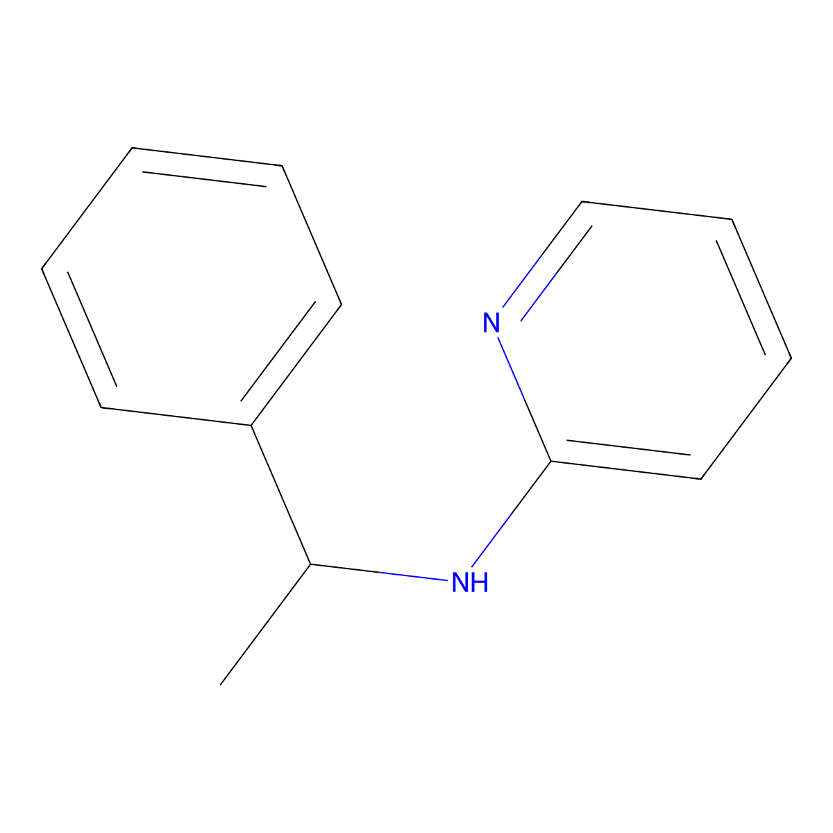N-(1-phenylethyl)pyridin-2-amine molecular structure, CAS 81936-48-3