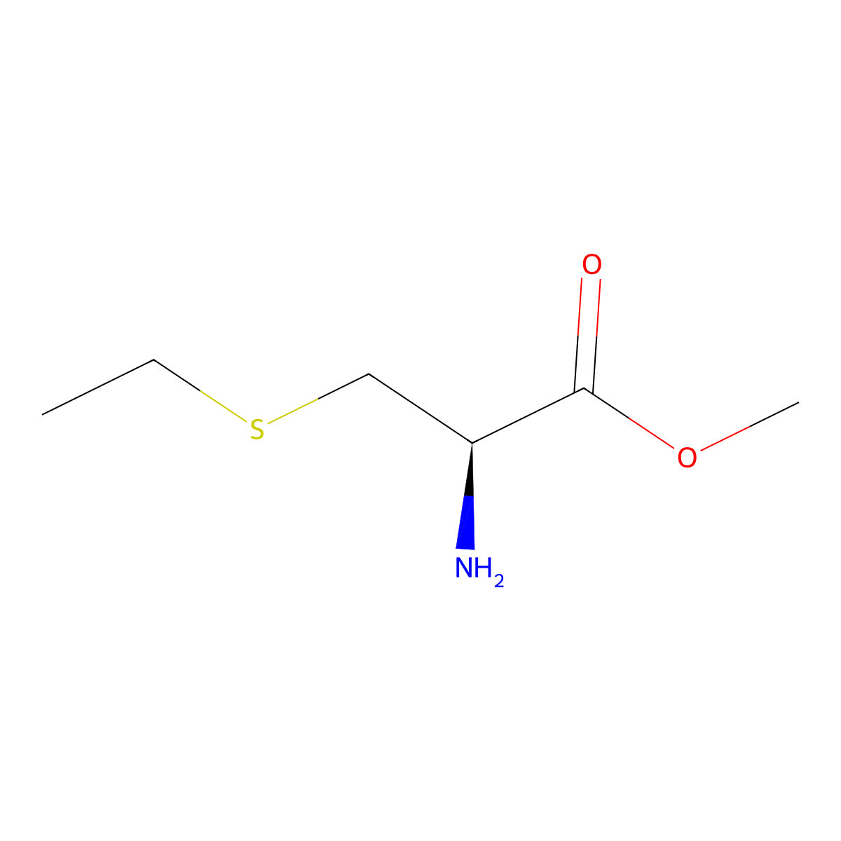 methyl (2R)-2-amino-3-(ethylsulfanyl)propanoate molecular structure, CAS 81936-50-7