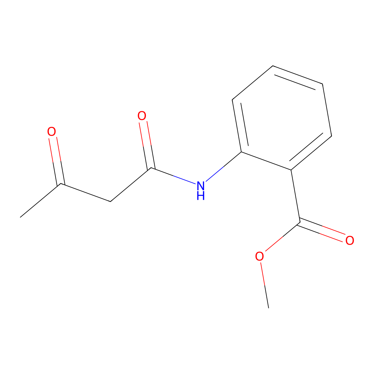 Methyl 2-(3-oxobutanoylamino)benzoate molecular structure, CAS 81937-41-9