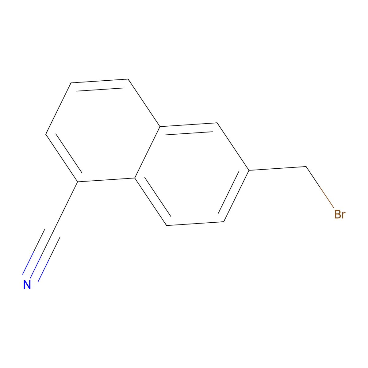 6-(Bromomethyl)-1-naphthonitrile molecular structure, CAS 81940-37-6