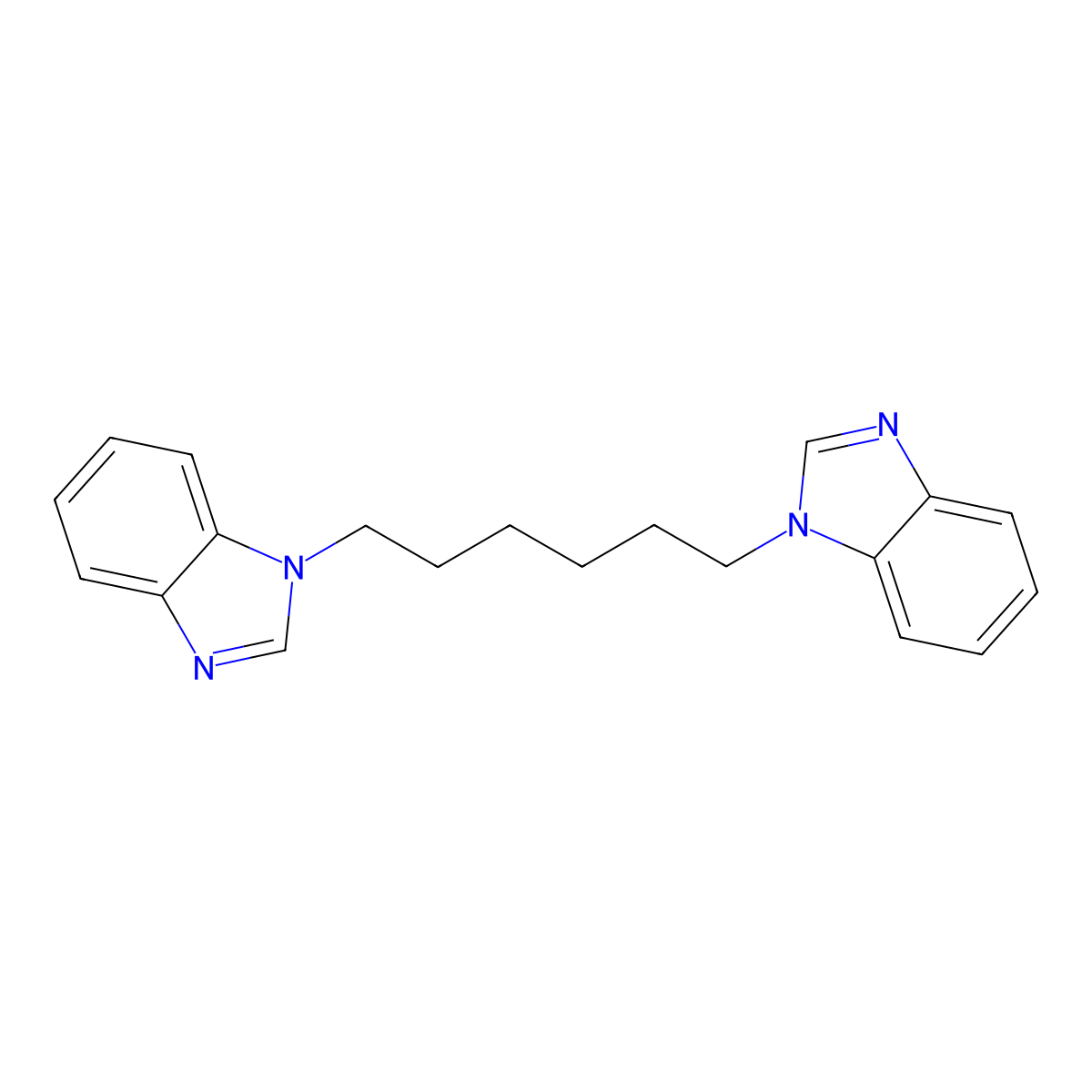 1,6-Bis(benzimidazol-1-yl)hexane molecular structure, CAS 81942-56-5