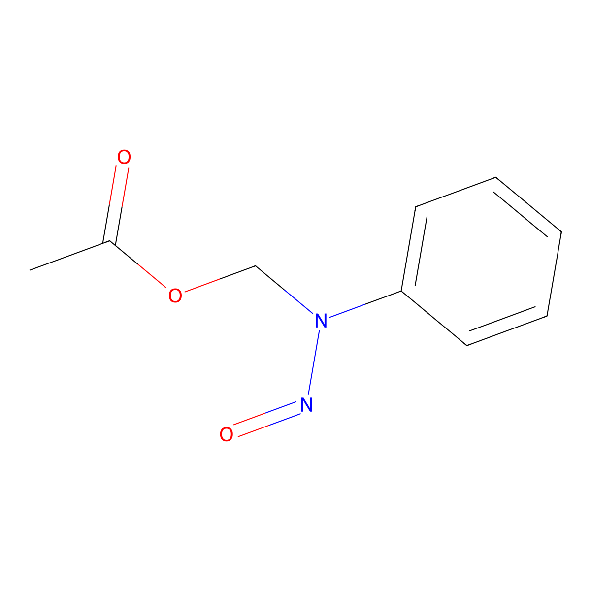 Acetoxymethylphenylnitrosamine molecular structure, CAS 81943-37-5