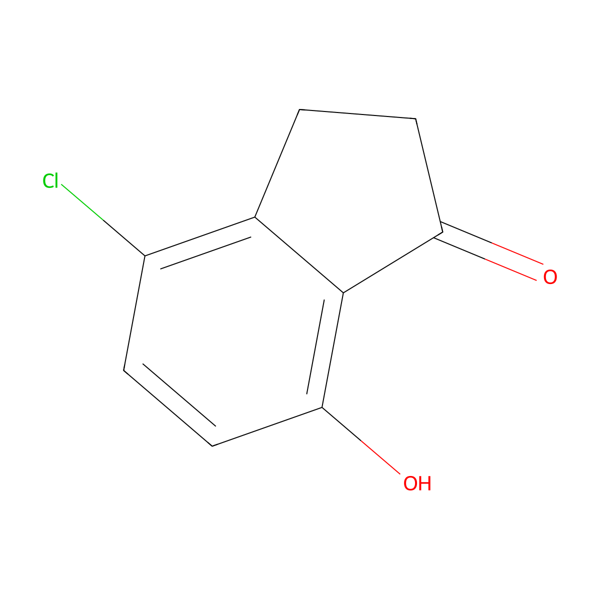 4-Chloro-7-hydroxy-2,3-dihydroinden-1-one molecular structure, CAS 81945-10-0