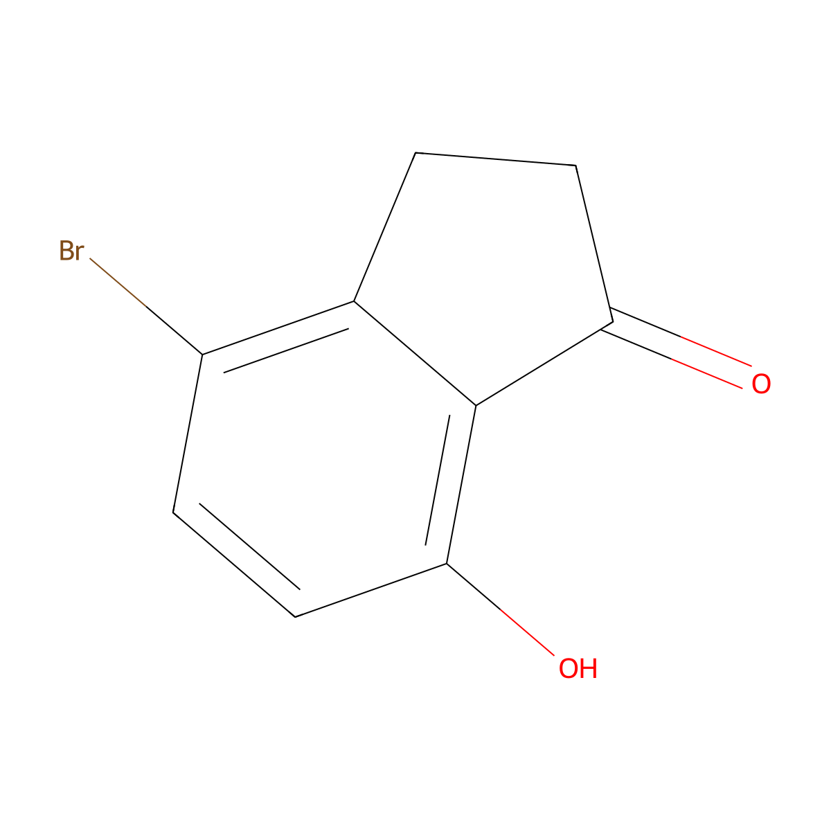 4-Bromo-7-hydroxy-1-indanone molecular structure, CAS 81945-13-3