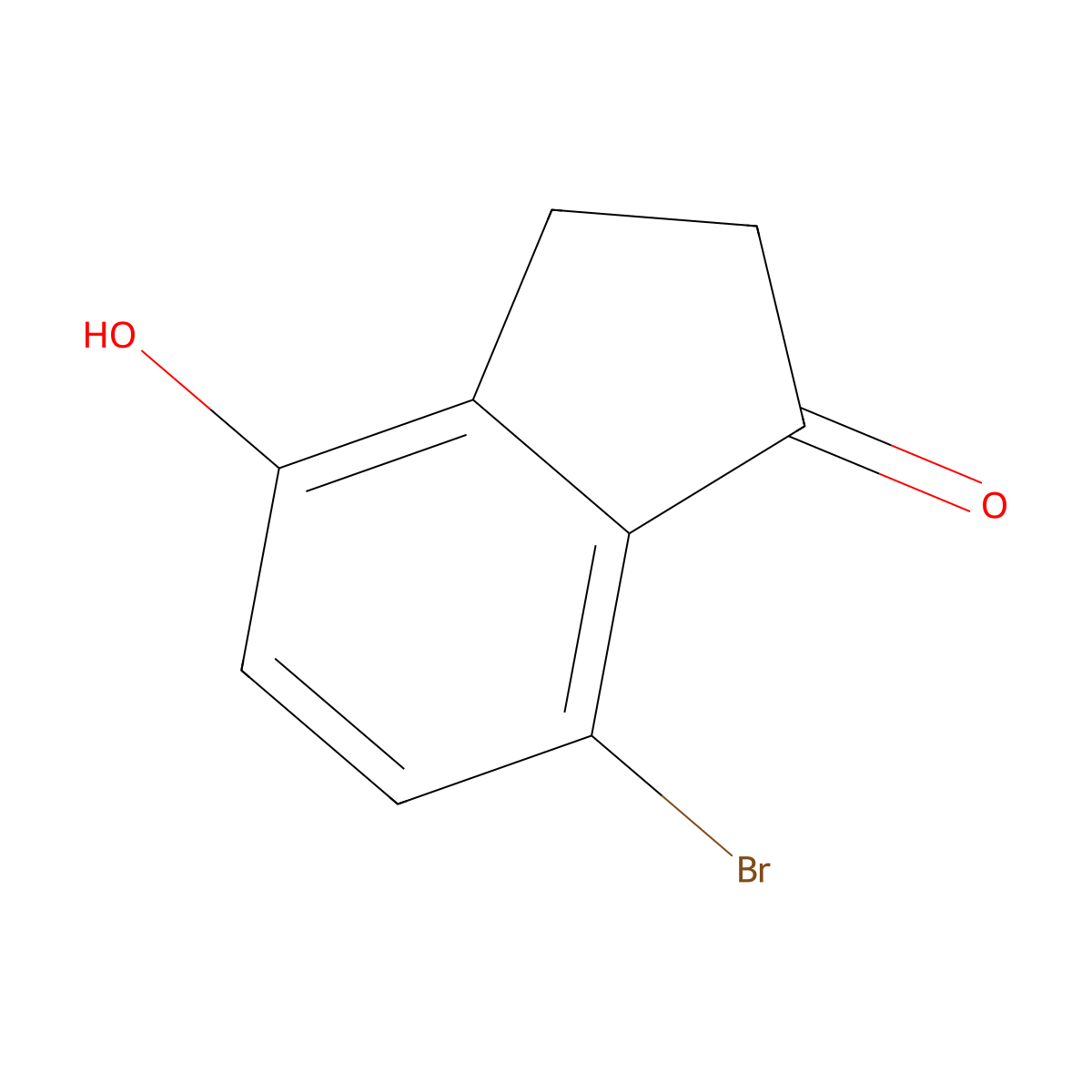 7-Bromo-4-hydroxy-2,3-dihydro-1H-inden-1-one molecular structure, CAS 81945-21-3
