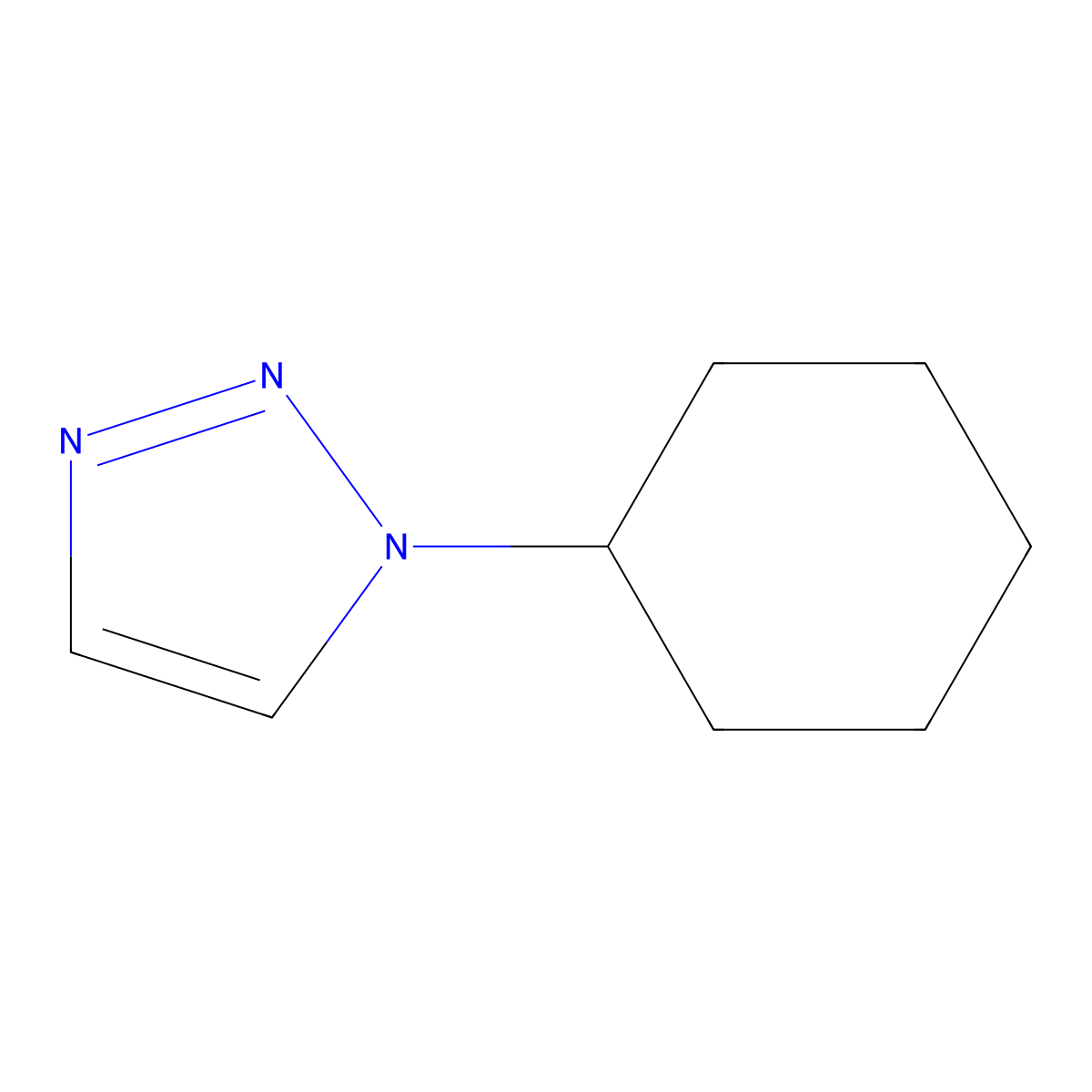 1-cyclohexyl-1H-1,2,3-triazole molecular structure, CAS 81945-59-7
