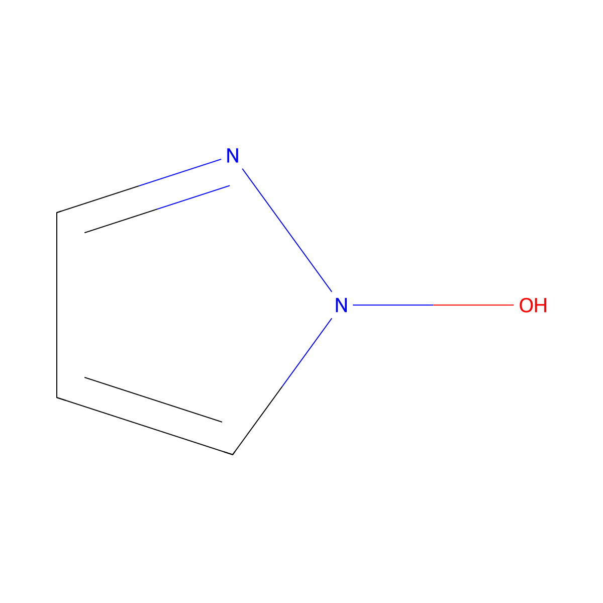 1-hydroxy-1H-pyrazole molecular structure, CAS 81945-73-5