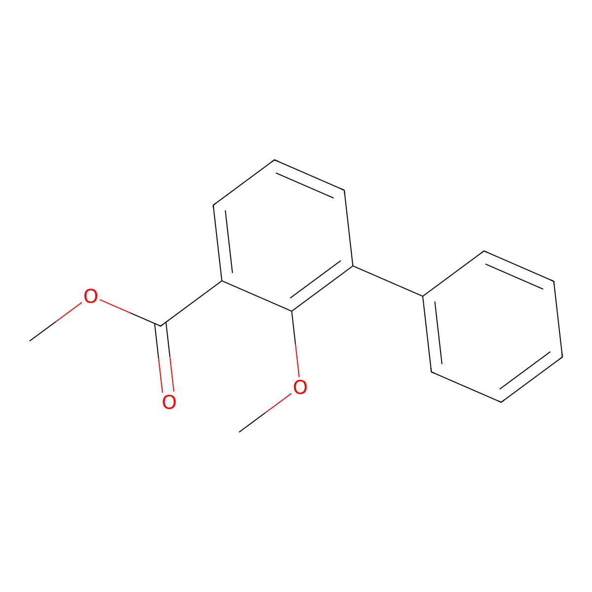 Methyl 2-methoxy-3-phenylbenzoate molecular structure, CAS 81948-56-3