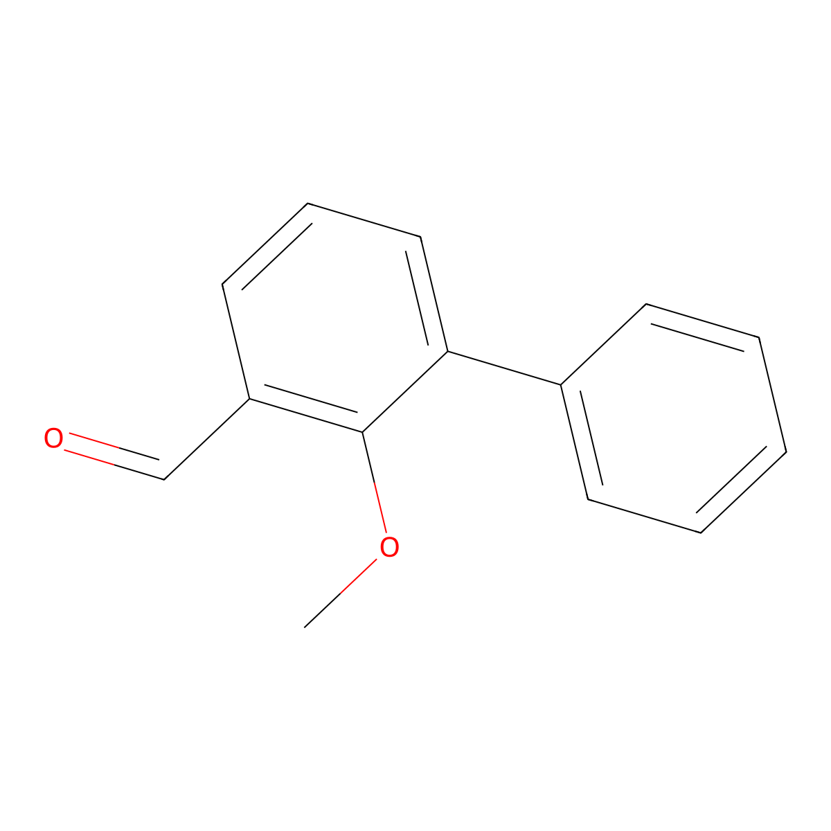 2-Methoxy-[1,1'-biphenyl]-3-carbaldehyde molecular structure, CAS 81948-59-6