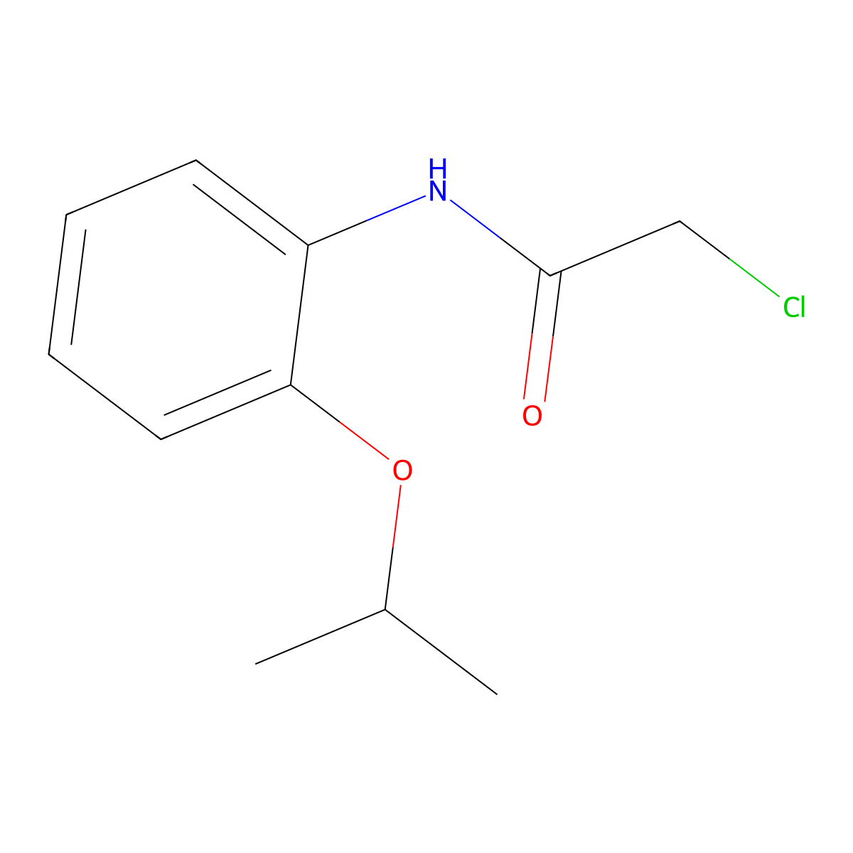 2-chloro-N-(2-isopropoxyphenyl)acetamide molecular structure, CAS 81949-35-1